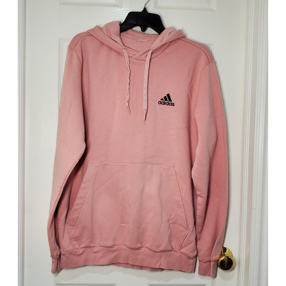 Adidas Women's Hoodie Sweatshirt Dusty Pink Size 2XL (44" Chest width)